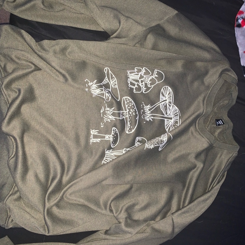 Shein olive green sweatshirt